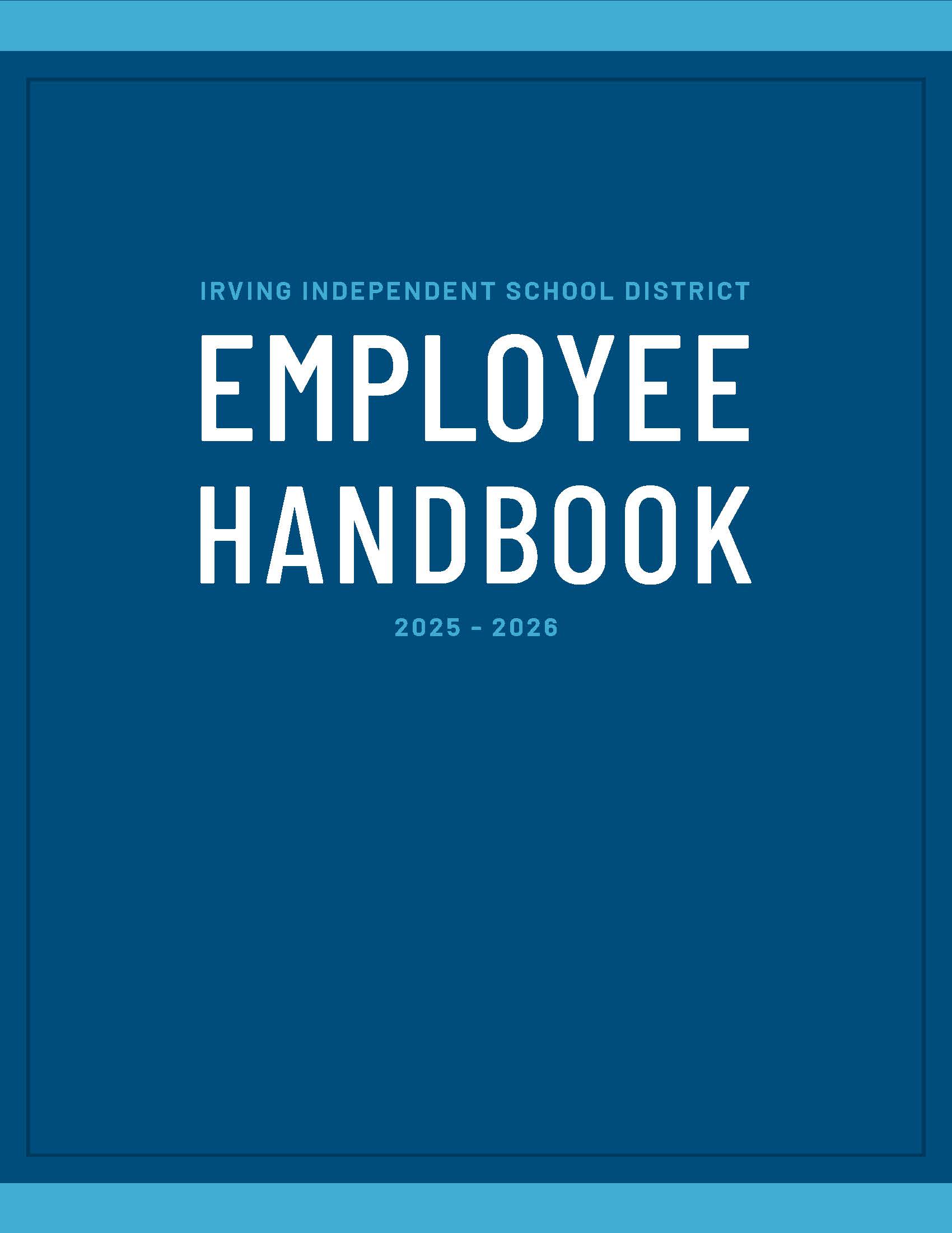 2025-2026 Employee Handbook Cover